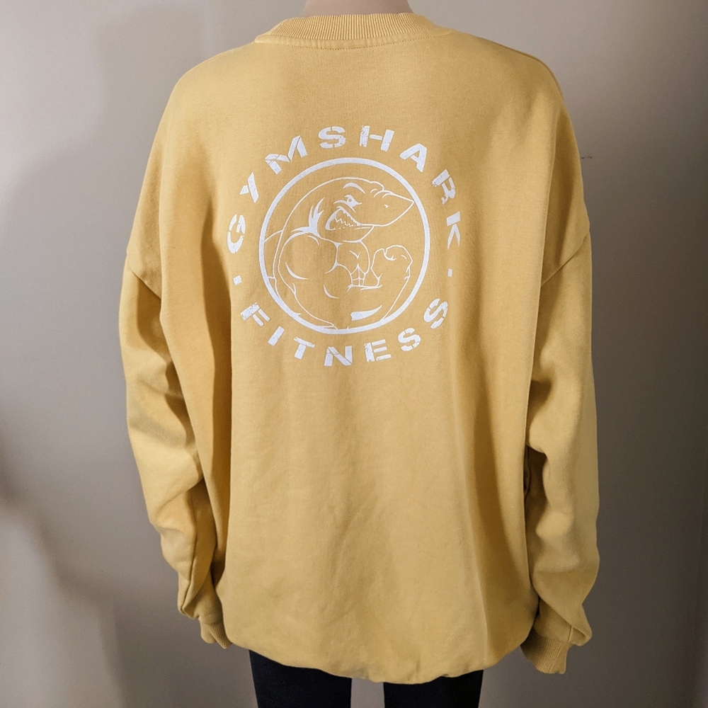 Gymshark yellow crewneck sweater, men's medium